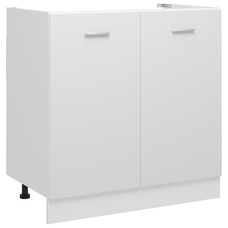 vidaXL Wastafelonderkast Lyon 80x46x81,5 cm bewerkt hout wit, Huis en Inrichting, Kasten | Overige, Nieuw, Verzenden