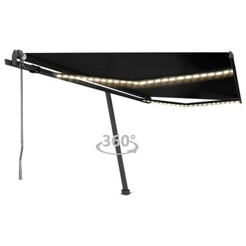 vidaXL Luifel automatisch met LED en windsensor 400x350 cm, Verzenden