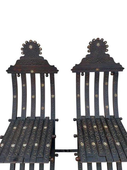 Klapstoel (2) - Parelmoer, Antiek en Kunst, Antiek | Meubels | Stoelen en Sofa's