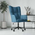 vidaXL Relaxstoel fluweel blauw, Huis en Inrichting, Fauteuils, Verzenden, Nieuw