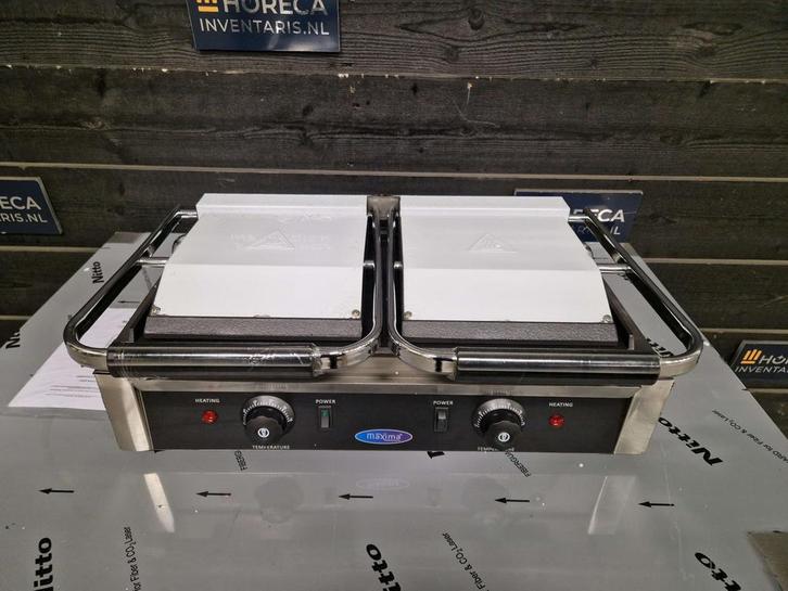 Contactgrill | Maxima | glad | dubbele grillplaat | 230V, Articles professionnels, Horeca | Équipement de cuisine