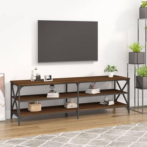 vidaXL Tv-meubel 160x40x50 cm bewerkt hout bruin eikenkleur, Maison & Meubles, Armoires | Mobilier de télévision, Envoi