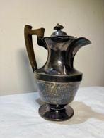 Theepot - Art Deco Theepot met Gecombineerd Metaal en Houten