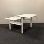 Tweedehands vepa Duo slinger bureau (2 x 110x80 cm ) wit -, In hoogte verstelbaar, Gebruikt, Bureau