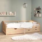 vidaXL Bedbank 3-zits met lades massief grenenhout 90x200 cm, Huis en Inrichting, Slaapkamer | Bedden, Verzenden, Nieuw