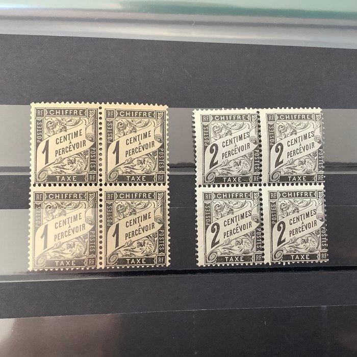 Frankrijk 1881/1882 - Strafport : 1 en 2 cent type Duval in, Postzegels en Munten, Postzegels | Europa | Frankrijk