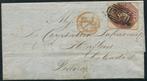 Groot-Brittannië 1848 - 10 pence embossed on brief - Stanley, Timbres & Monnaies, Timbres | Europe | Royaume-Uni