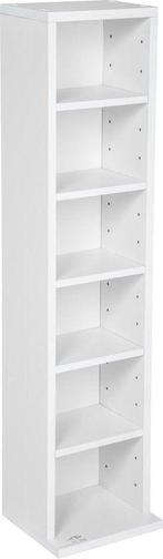2dekans | tectake® - CD/DVD rek - staand 90x21x16 cm wit, Ophalen of Verzenden, Nieuw