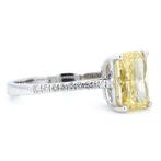 Verlovingsring - 14 karaat Witgoud - 2.03ct. tw. Geel, Bijoux, Sacs & Beauté, Bijoux anciens