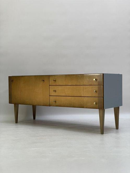 Buffet - Bois, Laiton - Bahut vintage, commode des années, Antiek en Kunst, Kunst | Designobjecten