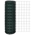 vidaXL Euro hek 25x0,8 m staal groen, Verzenden, Nieuw