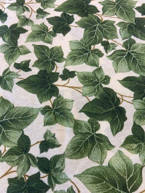 Elegante en fijn geweven stof met klimopbladeren in dubbele, Antiek en Kunst, Antiek | Tapijten, Tafelkleden en Textiel