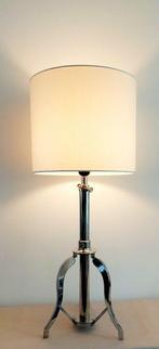 Statief vloerlamp (2) - Wit metaal - Telescoop lamp, Antiek en Kunst, Curiosa en Brocante