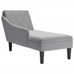 vidaXL Chaise longue met kussen en rechterarmleuning stof, Huis en Inrichting, Zetels | Zetels en Chaises Longues, Verzenden, Nieuw