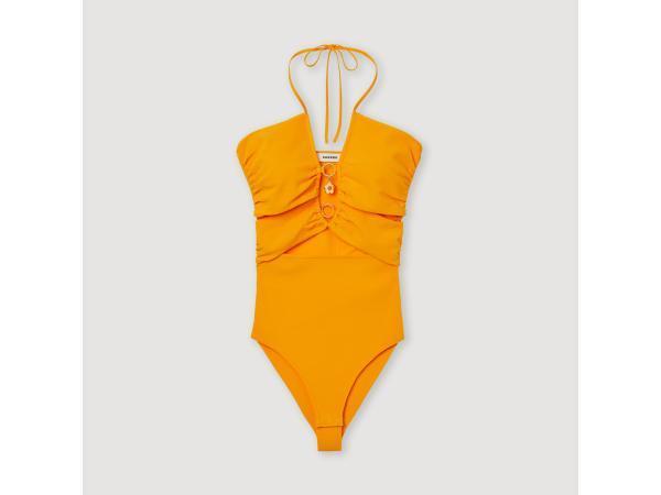 Veiling - Sandro Gebreide bodysuit met ringdetails maat 0/34, Kleding | Dames, Topjes