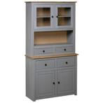 vidaXL Hoge kast Panama Range 93x40,5x180 cm massief, Huis en Inrichting, Kasten | Overige, Verzenden, Nieuw