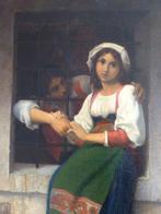 Italiaanse school (XIX) - Visite au condamné, Antiek en Kunst