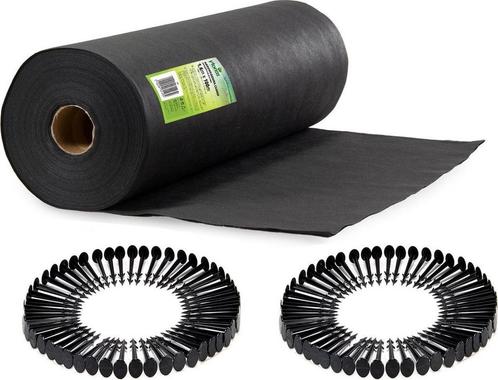 Professioneel UV-werend worteldoek - 1,6m x 100m met 100..., Tuin en Terras, Overige Tuin en Terras, Nieuw, Ophalen of Verzenden