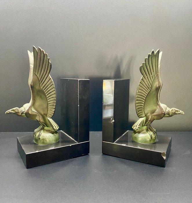 Max le Verrier (1891-1973) - Boekensteunen (2) - Gier -, Antiek en Kunst, Kunst | Designobjecten