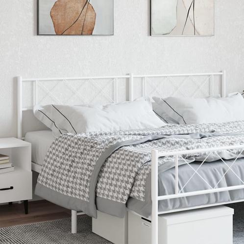 vidaXL Tête de lit métal blanc 200 cm, Huis en Inrichting, Slaapkamer | Bedden, Verzenden