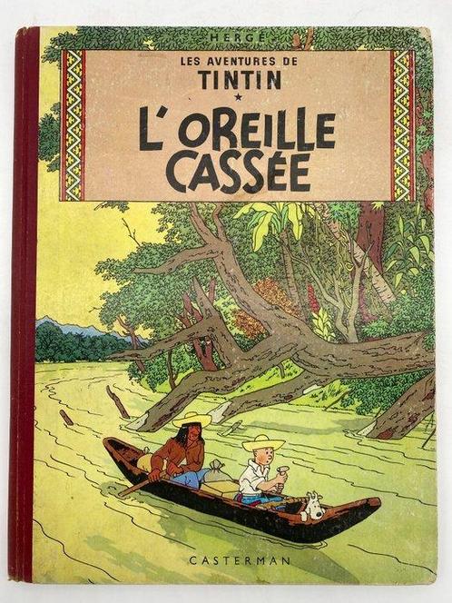 Casterman - Tintin - Tintin Loreille cassée B28 1960 dos, Boeken, Stripverhalen