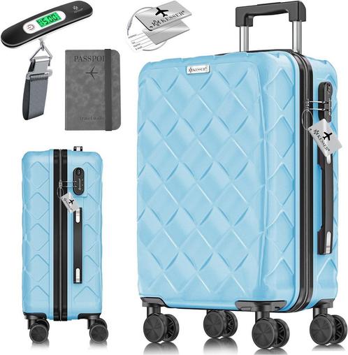 KESSER® Reiskoffer - 55L - Handbagage - ABS - Blauw, Huis en Inrichting, Woonaccessoires | Overige, Verzenden