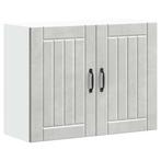 vidaXL Keukenwandkast Lucca bewerkt hout betongrijs, Huis en Inrichting, Verzenden, Nieuw