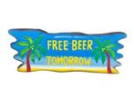 Veiling - barbord free beer tomorrow 50 cm, Nieuw