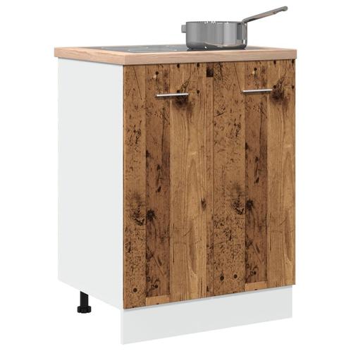 vidaXL Onderkast Lyon 60x46x81,5 cm bewerkt hout oud, Huis en Inrichting, Kasten | Overige, Nieuw, Verzenden