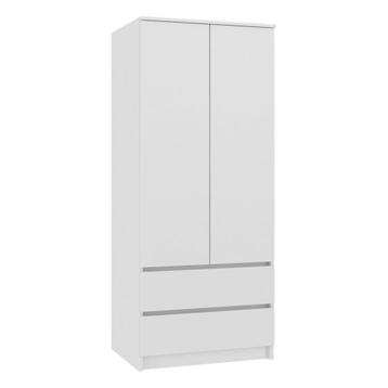 Kledingkast wit 90 cm met legplanken en roedestang Wit beschikbaar voor biedingen