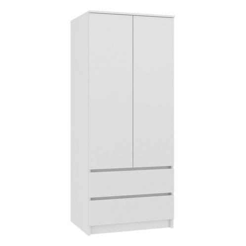 Kledingkast wit 90 cm met legplanken en roedestang Wit, Huis en Inrichting, Kasten | Kleerkasten, 50 tot 75 cm, Nieuw, Overige houtsoorten