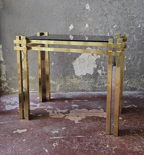 Romeo Rega - Console - Acier, Laiton, Antiek en Kunst, Kunst | Designobjecten