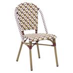 Stoel | MONICA | Aluminium Rotan/Aluminium | Cherry |, Verzenden, Nieuw in verpakking