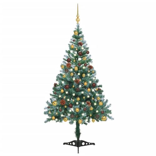 vidaXL Kunstkerstboom met verlichting ballen sneeuw, Divers, Noël, Envoi