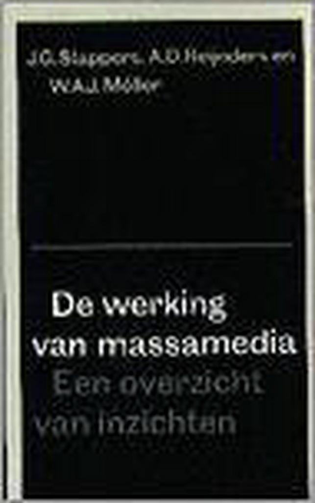 WERKING VAN MASSAMEDIA 9789029546270 J.G. Stappers, Livres, Économie, Management & Marketing, Envoi