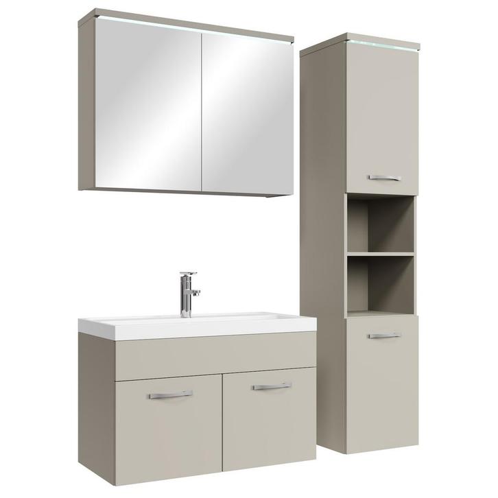 Badkamermeubel Set Paso 80 x 40 cm - Beige, Huis en Inrichting, Badkamer | Badkamermeubels, Nieuw, Verzenden