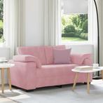 vidaXL Loveseat Sofa Roze 120 cm Fluweel, Verzenden, Nieuw