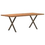 vidaXL Eettafel rechthoekig 200x90x74 cm massief eikenhout, Huis en Inrichting, Tafels | Eettafels, Verzenden, Nieuw
