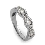 Bague - 18 carats Or blanc, Alliance en or blanc 18 carats, Handtassen en Accessoires, Ringen, Nieuw