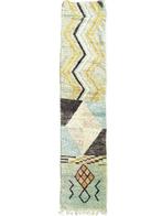 Large Moroccan Boujad Runner Rug 75 × 370 cm – Handwoven
