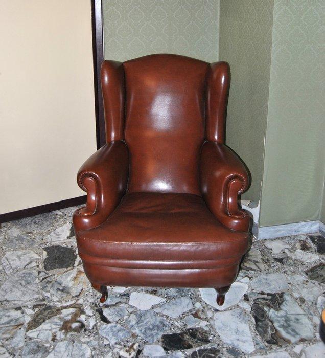 Poltrona Frau - Fauteuil - Elisabetta - Leder, Hout, Antiek en Kunst, Curiosa en Brocante