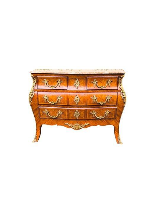 Commode - Bois, Marbre, Bronze, Antiquités & Art, Curiosités & Brocante