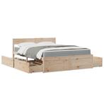 vidaXL Bed met lades en matras massief grenenhout 140x200 cm, Huis en Inrichting, Verzenden, Nieuw