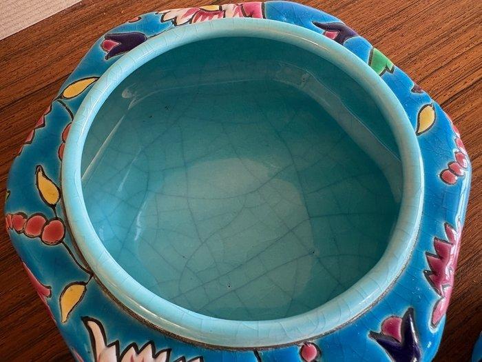 Emaux de Longwy - Sucrier - Forme 3093, motif 5686 -, Antiek en Kunst, Antiek | Glaswerk en Kristal