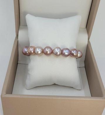 Zonder Minimumprijs - Armband 9,5x12mm roze Edison verse