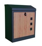 Pakketbrievenbus - 43x24x52 cm - metaal - antraciet, hout..., Ophalen of Verzenden, Nieuw