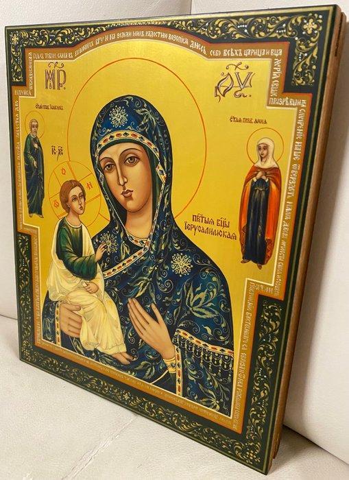 Icoon - Onze-Lieve-Vrouw van Jeruzalem - Hout, Antiek en Kunst, Antiek | Boeken en Manuscripten
