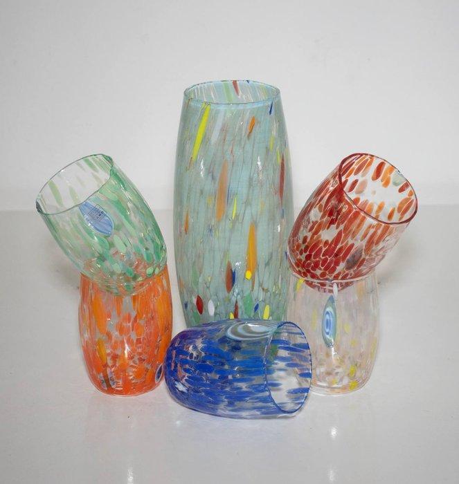 Ribes Atelier - Maryana Iskra - Drinkset - Muranoglas - Vijf, Antiek en Kunst, Curiosa en Brocante