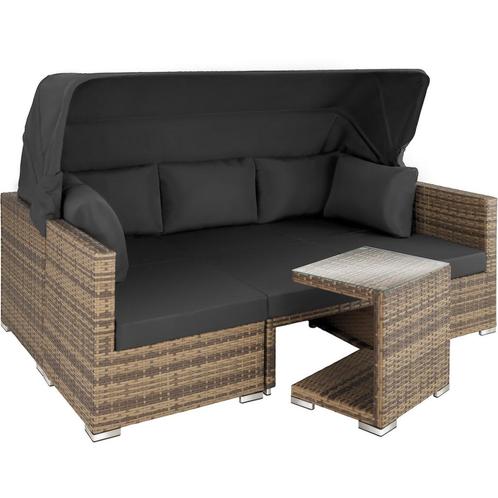 tectake Wicker loungeset San Marino met aluminium frame - na, Tuin en Terras, Tuinsets en Loungesets, Verzenden