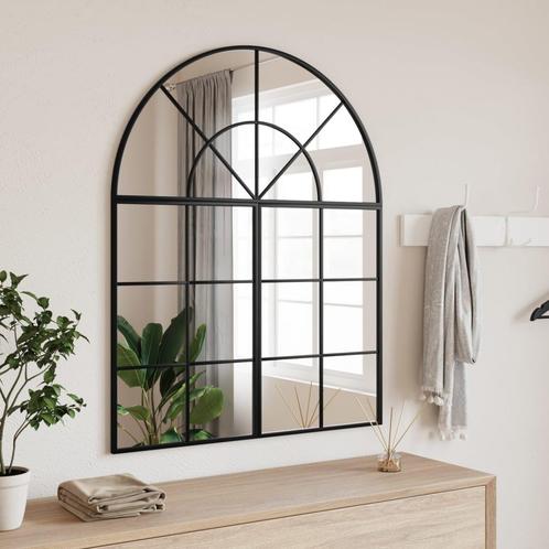 vidaXL Wandspiegel boog 80x100 cm ijzer zwart, Huis en Inrichting, Woonaccessoires | Spiegels, Nieuw, Verzenden